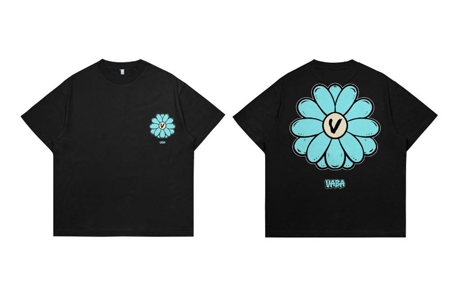 Hi VABA Oversized Blue Flower Tshirt | Kaos Streetwear Unisex Tee