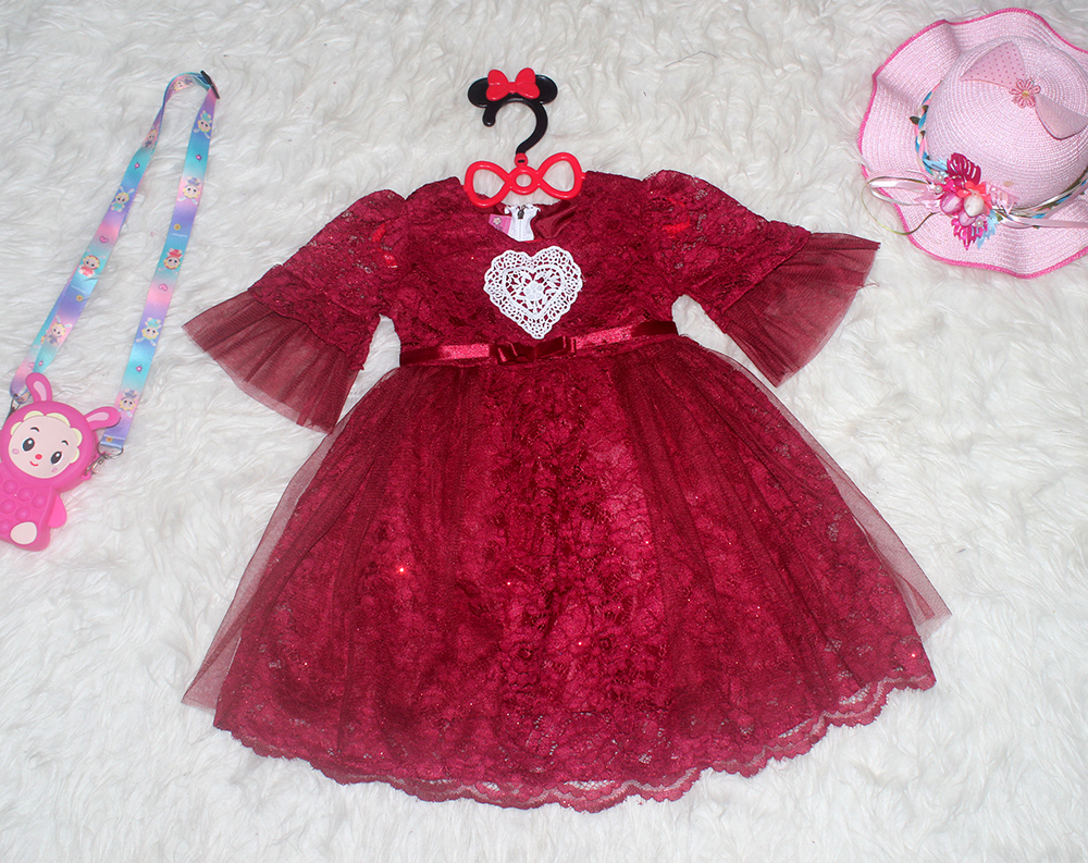 Dress Kids Luv maroon