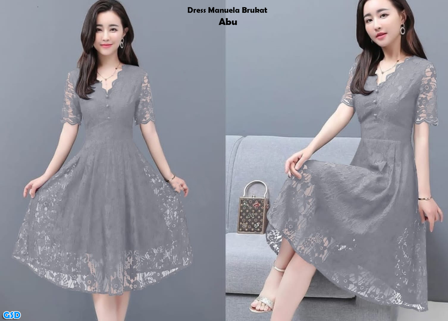 Dress Manuela brukat Kuning