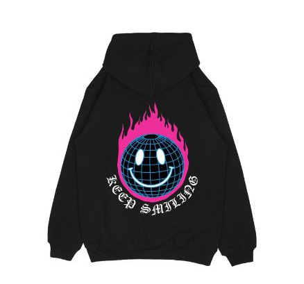 Hi VABA Hoodie Keep smiling || Hoodie Pria dan Wanita Unisex