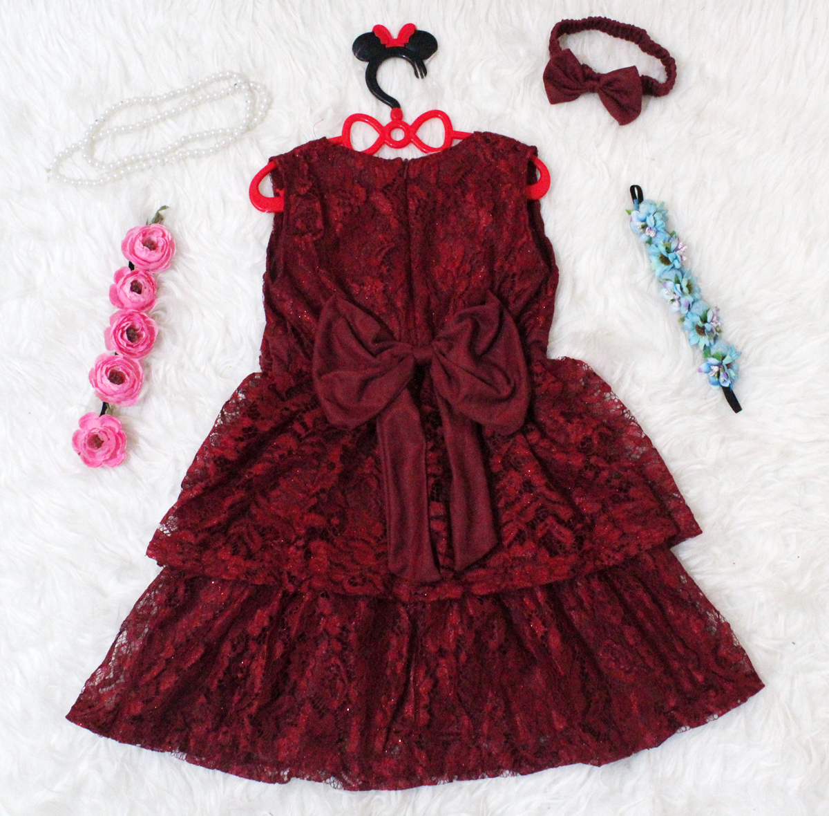 Dress Mercy Kids Maroon