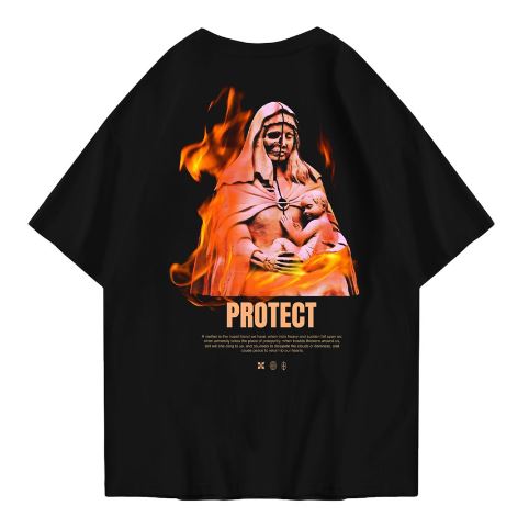 Hi VABA Oversized Protect Tshirt | Kaos Streetwear Unisex Tee