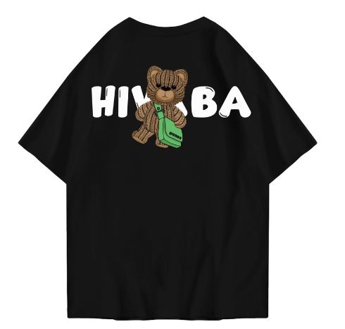 Hi VABA Oversized Hivaba Bear Tshirt | Kaos Streetwear Unisex Tee