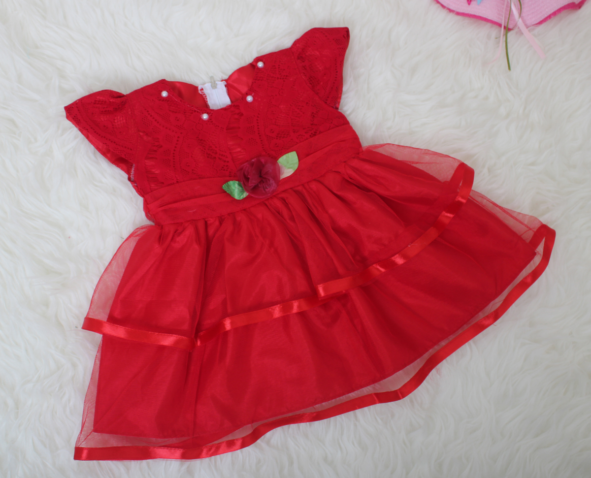 Dress kids dahlia red