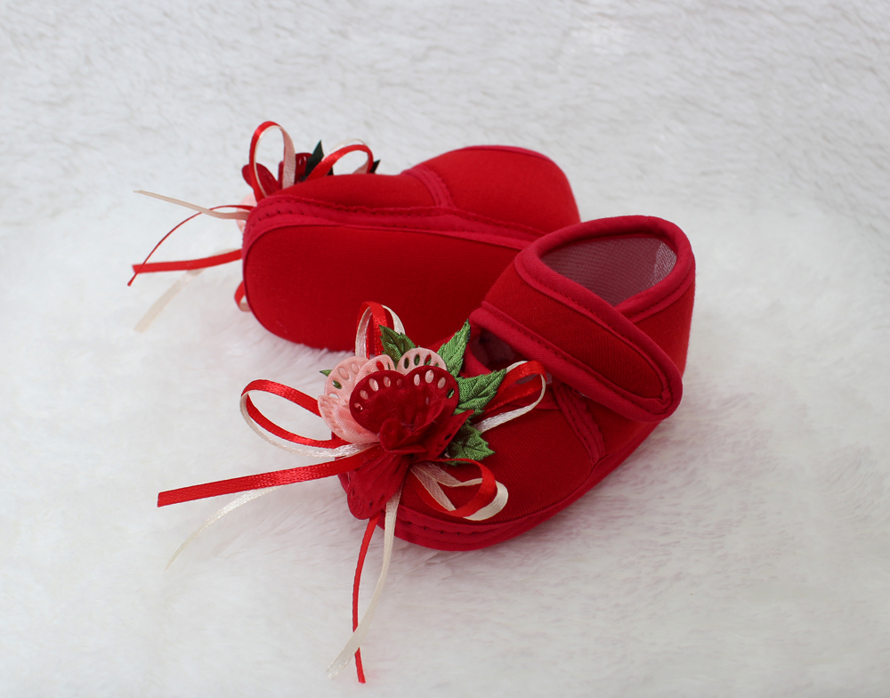 Sepatu Bayi Rose red