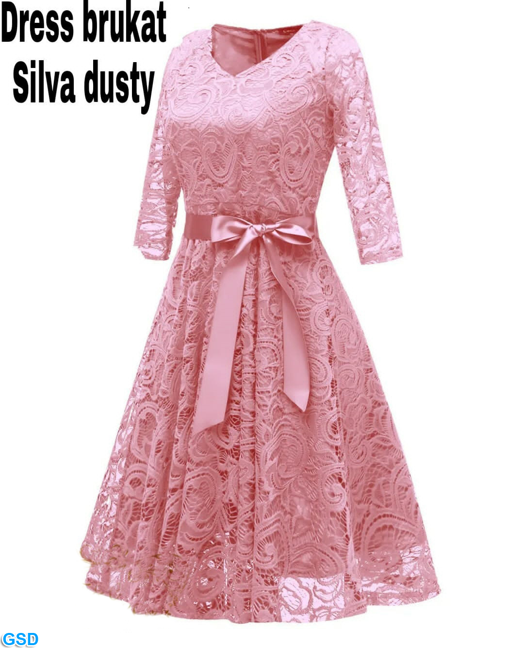 Dress Silva maroon