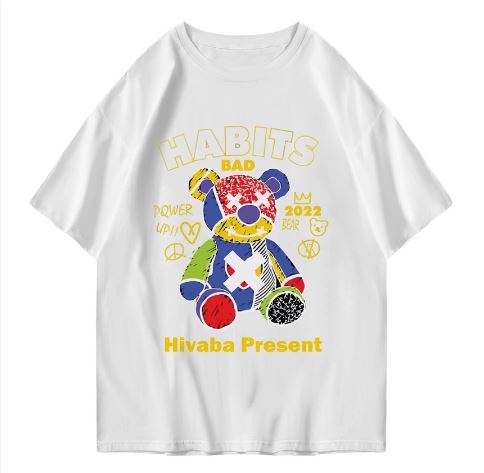 Hi VABA Oversized Hivaba s Bear Present Tshirt | Kaos Streetwear Unisex Tee