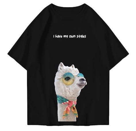 Hi VABA Oversized Alpaca Tshirt | Kaos Streetwear Unisex Tee