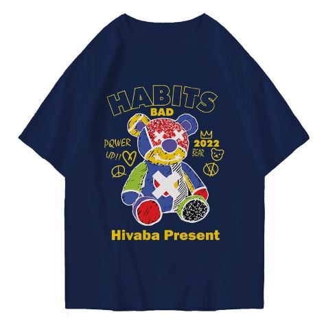 Hi VABA Oversized Hivaba s Bear Present Tshirt | Kaos Streetwear Unisex Tee