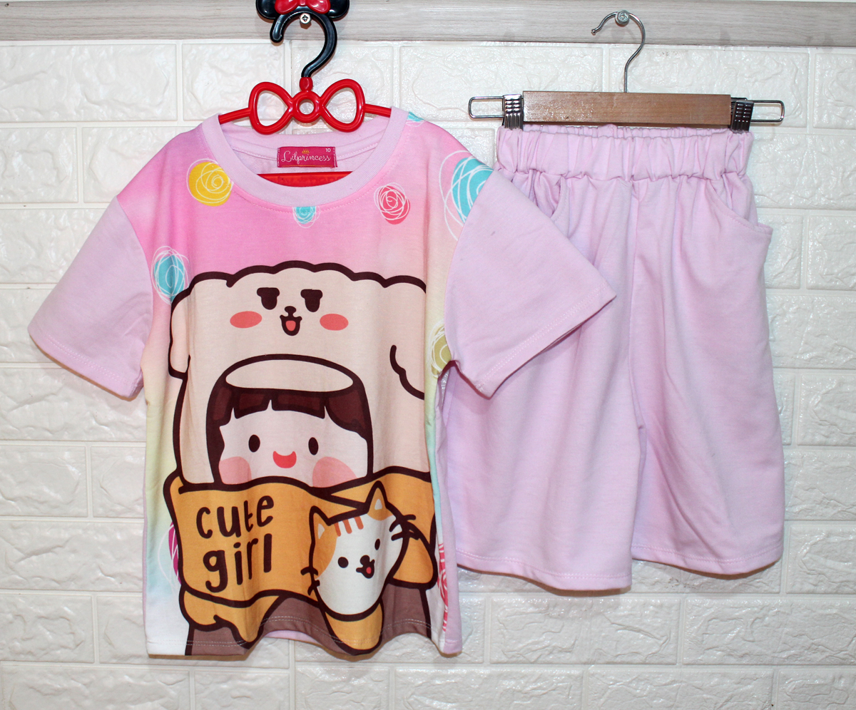 St Cute Girl 2in1 pink muda