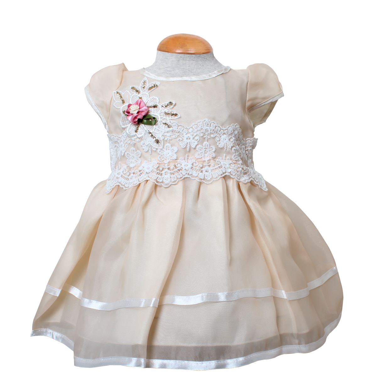 Dress Bayi Nita Krem