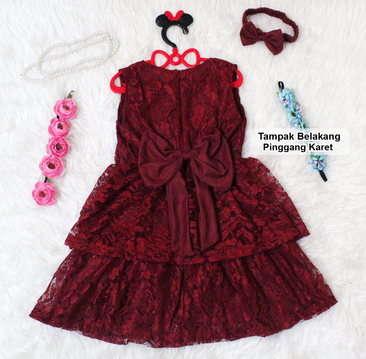 Dress Mercy Kids Maroon