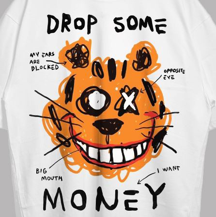 VABA Oversized Tiger Drop Some Money Tshirt | Kaos Streetwear Unisex Tee