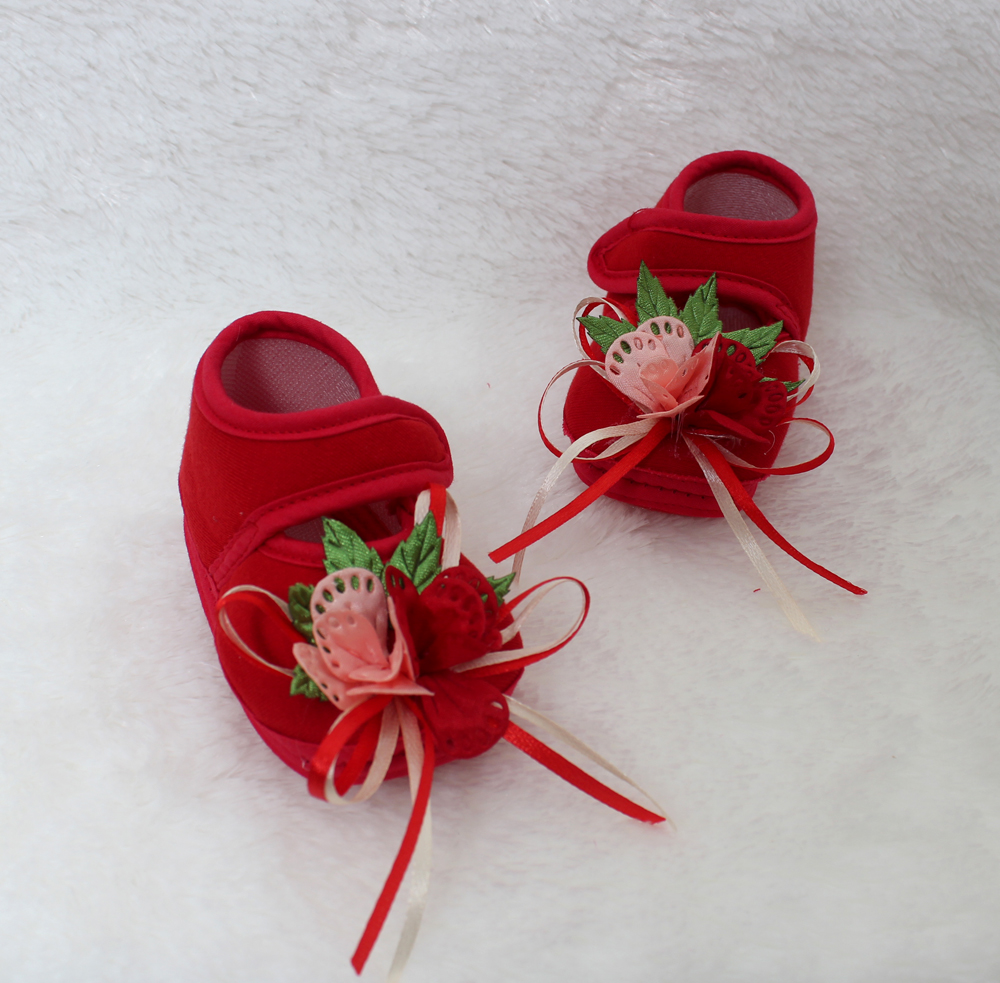 Sepatu Bayi Rose red