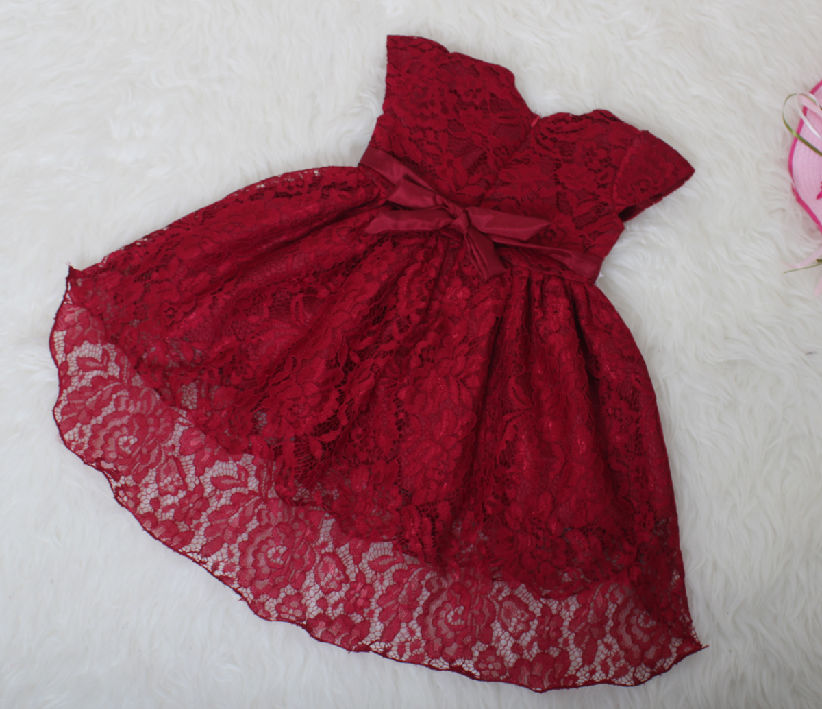 Dress Alice Brukat Maroon