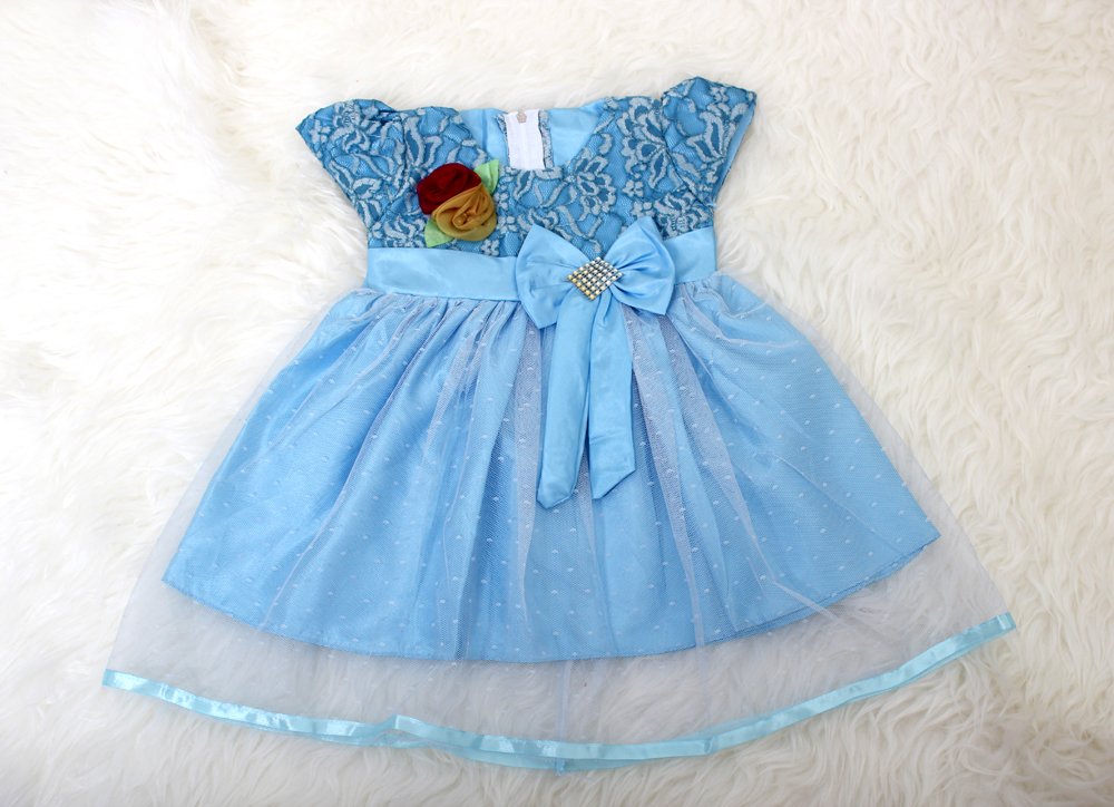 Dress kids krystal biru