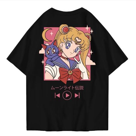 Hi VABA Oversized Sailor Moon Tshirt | Kaos Streetwear Unisex Tee