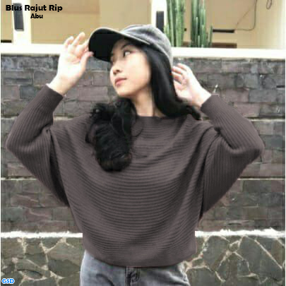 Blus Rajut Rip Coklat