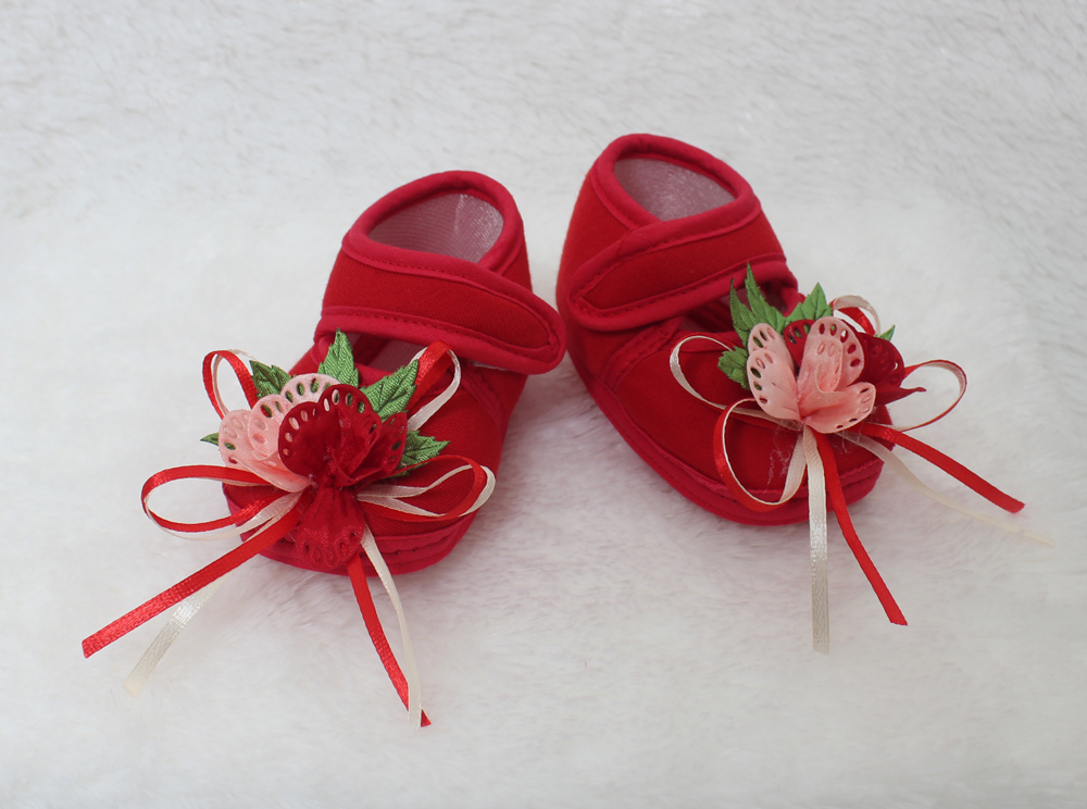 Sepatu Bayi Rose red