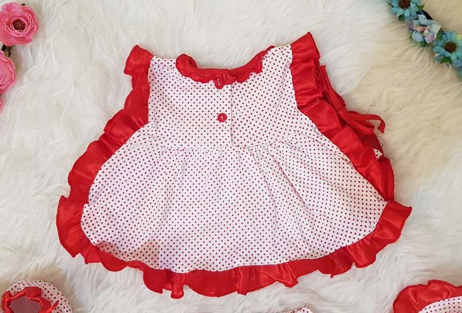 Set Bayi Dot kecil 4in1 red