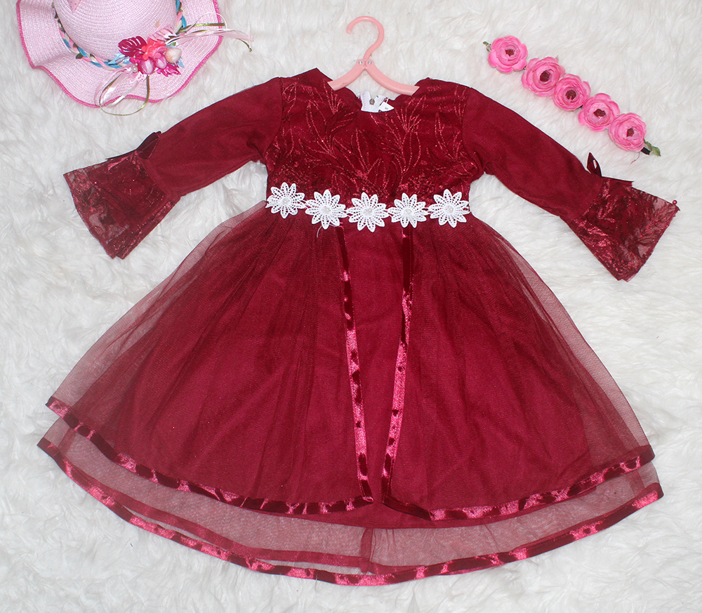 Set Gamis Anak Albi maroon