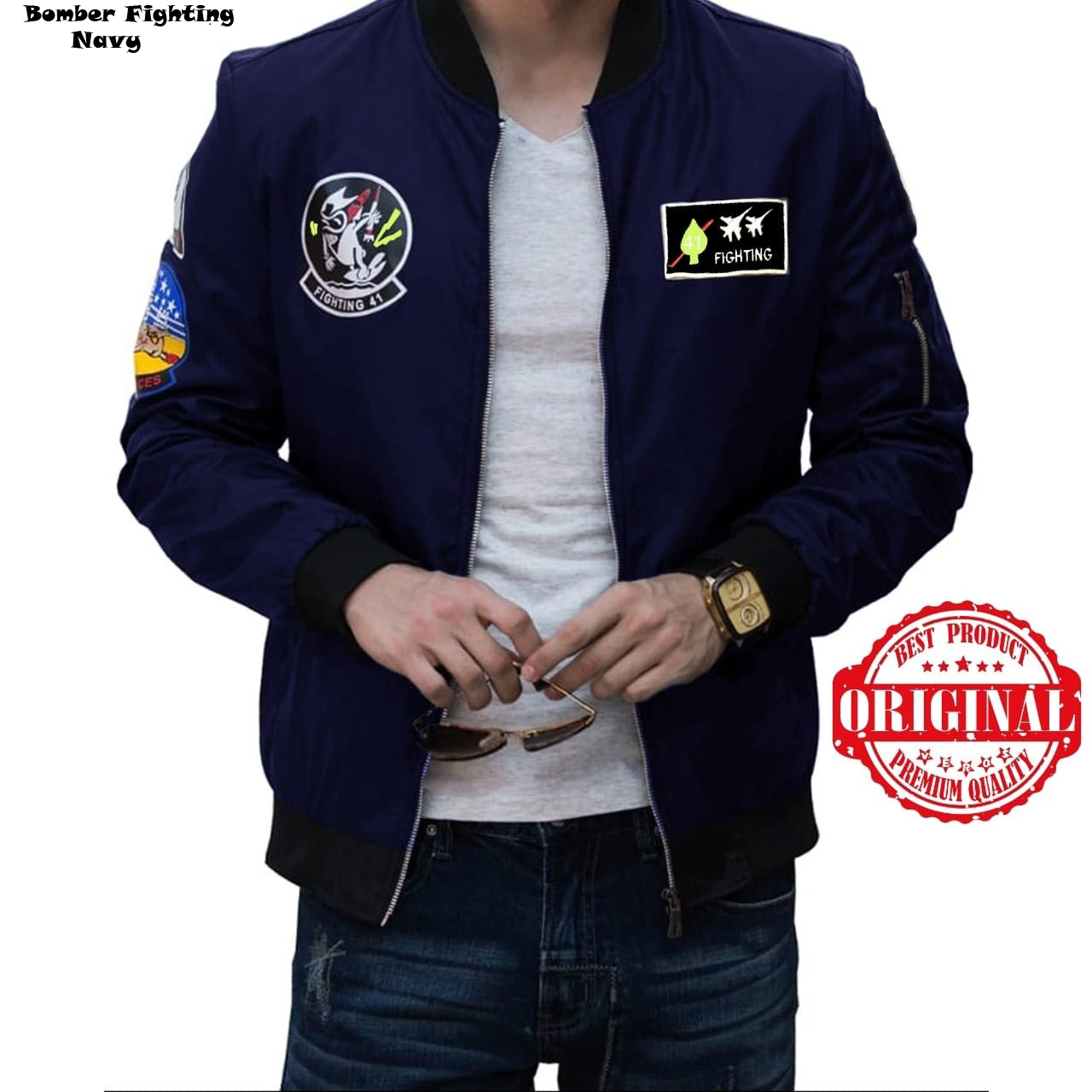 Jaket Bomber Fighting Maroon