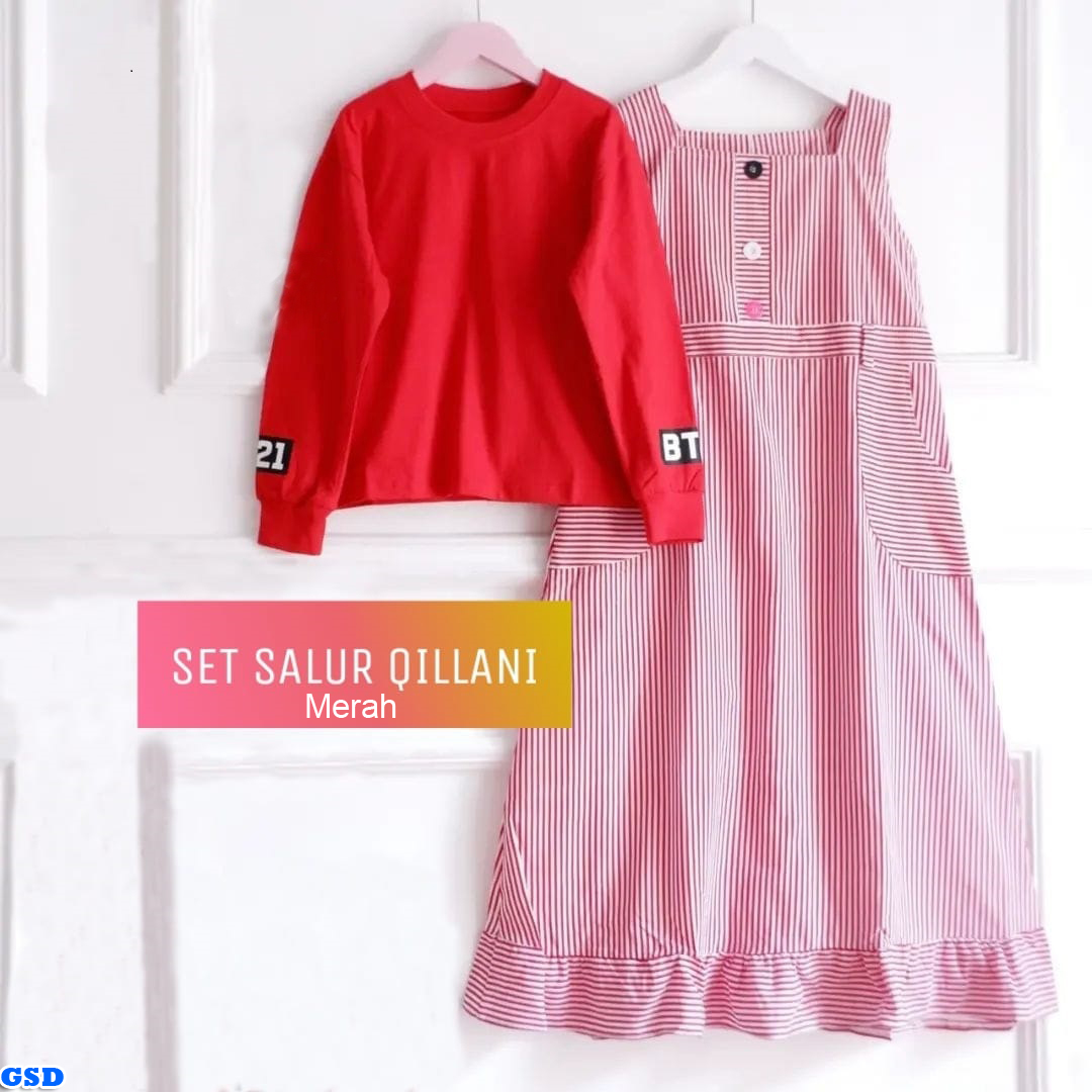 Set Qillani 2in1 kids hitam