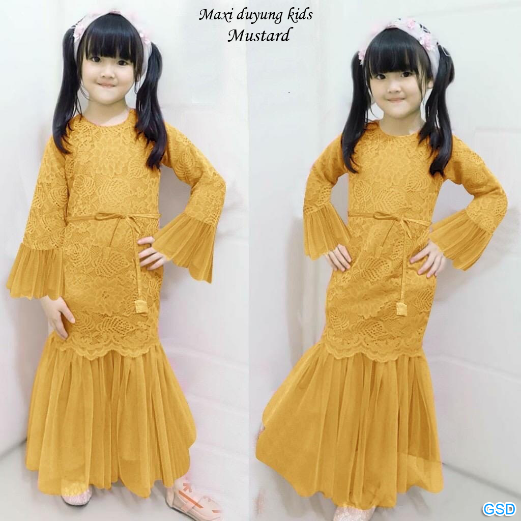 Maxi duyung kids Maroon