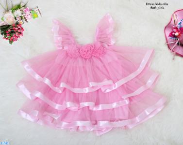 Dress kids olla soft pink