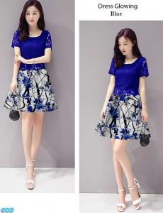 Dress Glowing flow blue