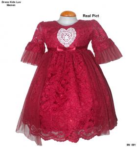 Dress Kids Luv maroon