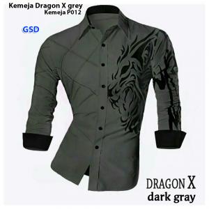 Kemeja dragon grey-kmja P012