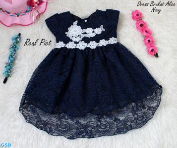 Dress Brukat Alice SML Navy