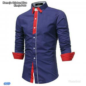 Kemeja cripton blue-kmja P060