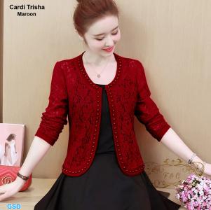 Cardi Trisha maroon