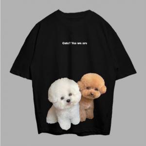 VABA Oversized Poodle n Bichon Tshirt | Kaos Streetwear Unisex Tee