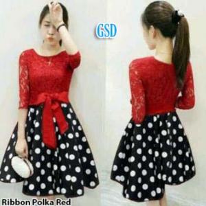 ribbon polka red