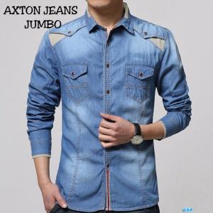 Kemeja Axton Jeans wash