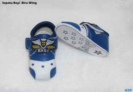 Sepatu Bayi Biru Wing