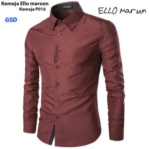 Kemeja Ello maroon-kmja P016