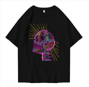 Hi VABA Oversized Neon Skull Tshirt | Kaos Streetwear Unisex Tee