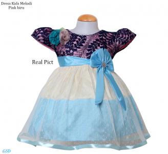 Dress Kids Melodi pink biru