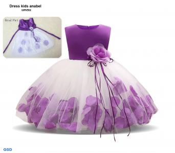 Dress kids anabel ungu