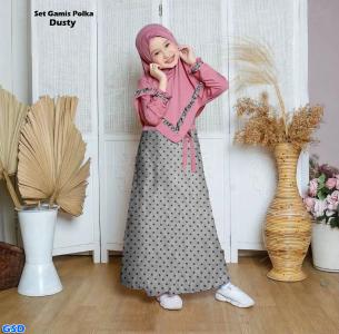 Set Gamis Polka Dusty