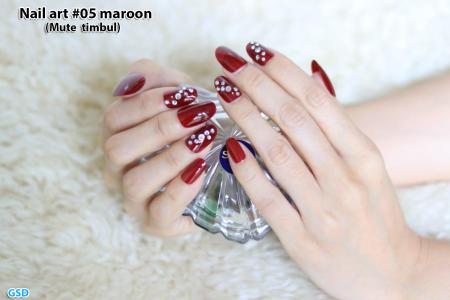 Nail Art #05 maroon