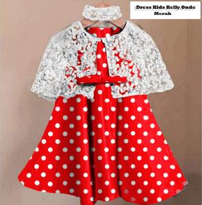 Dress Kids Kelly Onde Merah