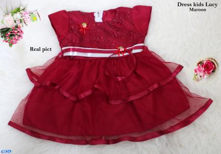 Dress kids lucy maroon