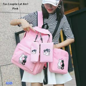 Tas couple cat 4in1 pink