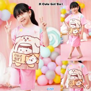 St Cute Girl 2in1 pink muda