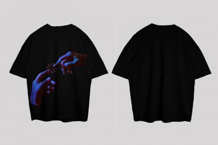 VABA Oversized Blue Hand Tshirt | Kaos Streetwear Unisex Tee